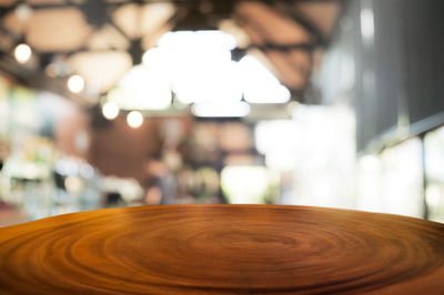 Close-up of empty coffee cup on table at home