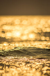 Reflection of sunlight on sea during sunset