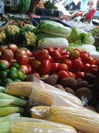 Full frame shot of vegetables for sale at market stall