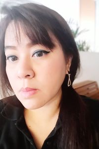 Close-up of beautiful young woman