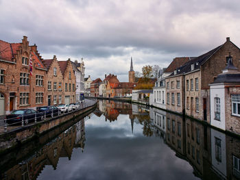 Reflection of buildings in water