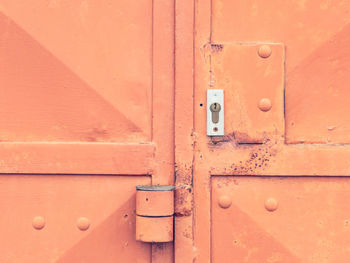 Close-up of closed door