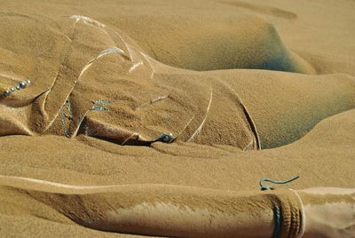 High angle view of sand dune