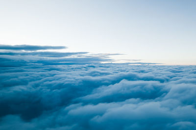 High angle view of cloudy sky
