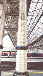 Train at railroad station platform