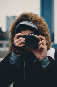 Man photographing