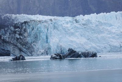 Scenic view of frozen sea