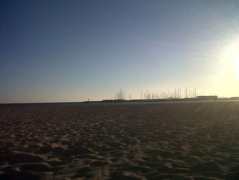 Scenic view of landscape against clear sky