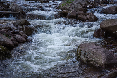 River flowing through rocks