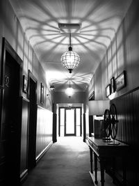 Empty corridor in building