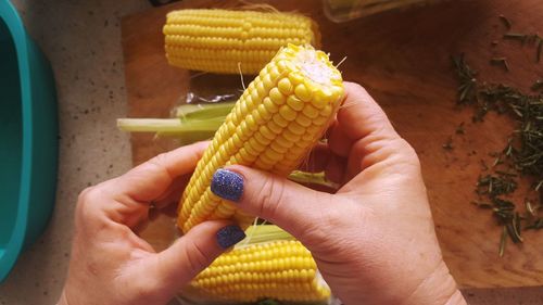 Cropped image of person holding ice cream