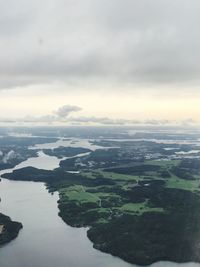 Aerial view of river against sky