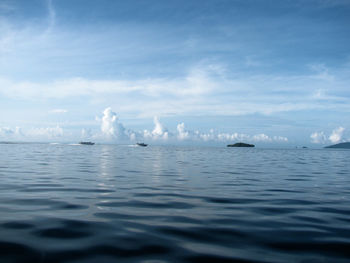 Scenic view of sea and waves against sky, mystical, very romantic, beauty of nature papua indonesia