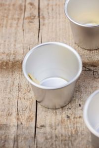 High angle view of coffee on table