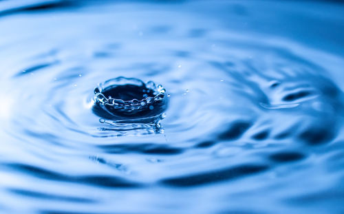 High angle view of rippled water