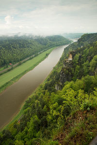 Bastei in the elbe sandstone mountains in the saxon switzerland in germany