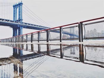 View of suspension bridge