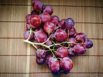 High angle view of fruits on table