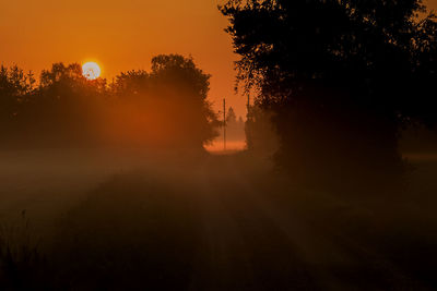 Scenic view of sunset