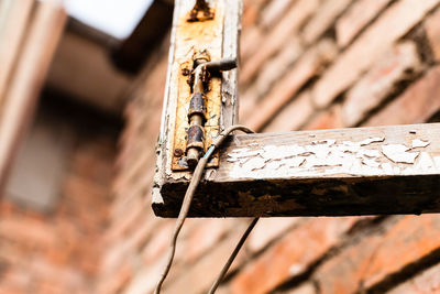 Close-up of wooden door