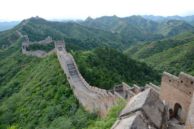 Great wall of china against sky