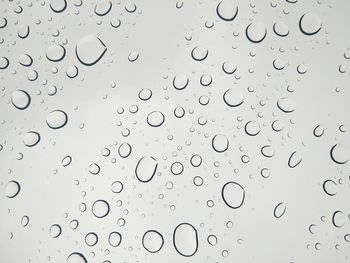 Full frame shot of wet glass window