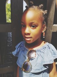 Close-up portrait of girl standing