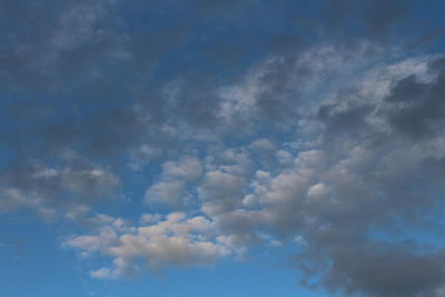 Low angle view of clouds in sky