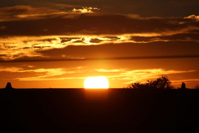 Silhouette of sunrise at sunset