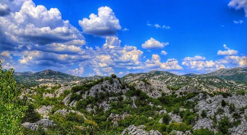 Panoramic view of landscape against sky