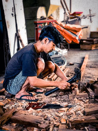 Man working on floor