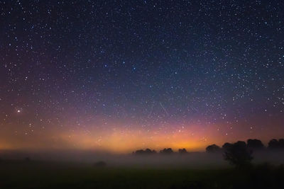 Scenic view of star field at night