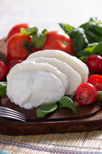 Close-up of food on cutting board