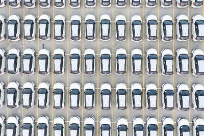 Aerial view of cars