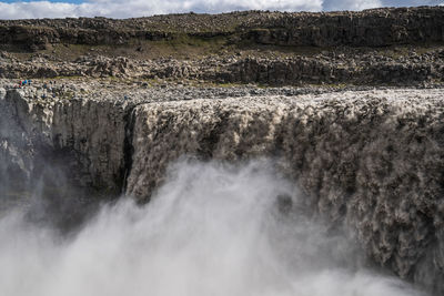 Scenic view of waterfall