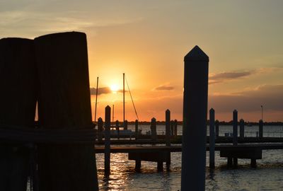 Built structure at sunset