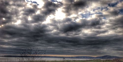 Low angle view of storm clouds in sky