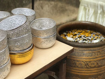 Close-up of food on table