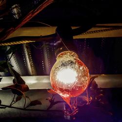 Close-up of illuminated light bulb
