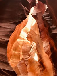 Low angle view of rock formation