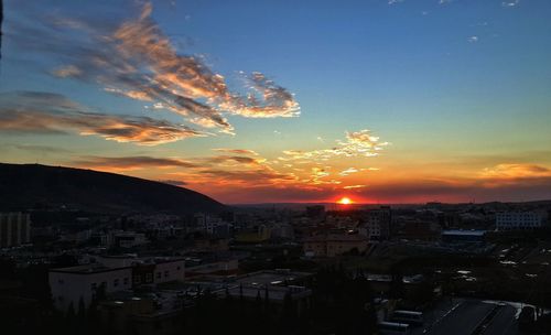 Cityscape at sunset