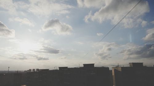 Low angle view of buildings against sky