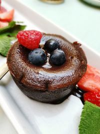 Close-up of cake on plate