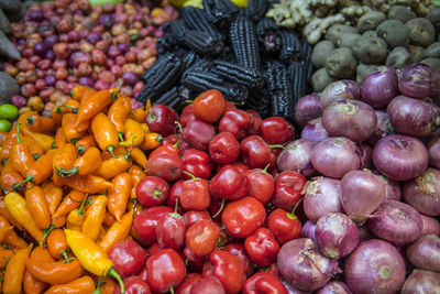 Full frame shot of fruits for sale at market stall