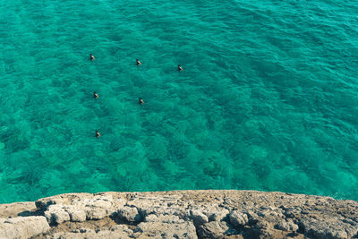 High angle view of swimming pool