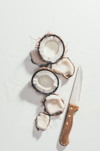 Close-up of food on white background