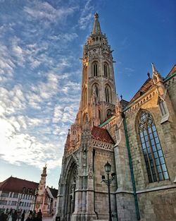 Low angle view of clock tower