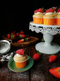 Close-up of cake on table