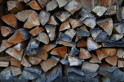 Full frame shot of log of wood