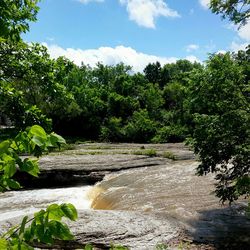 River flowing through rocks